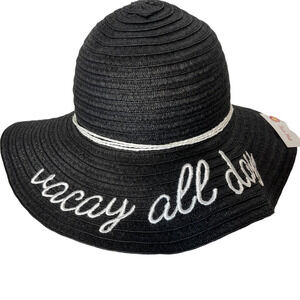 NWT Vacay All Day SunHat Wide Brim Floppy Beach Vacation